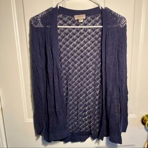 Navy Lace Cardigan | Size Large